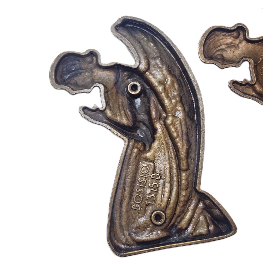 VTG Cast Metal Funeral Casket Art by Bosisio Kneeling Praying Angels Pair Italy - Picture 8 of 11